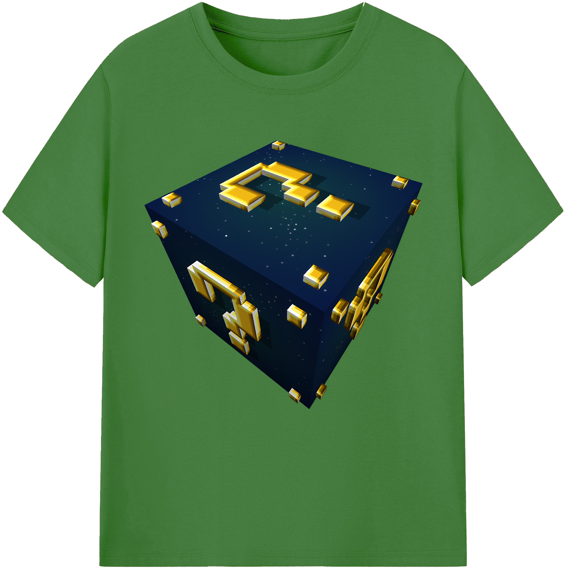 （画像用） マインクラフト ブロックの世界 Minecraft MC Block world レディースカジュアルプリントTシャツ（綿100％）
